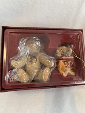 The STEIFF Collection Enesco Porcelain Teddy Bears Figurines Posable Keepsake H2
