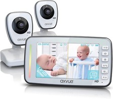 Axvue A1HD Video Baby Monitor 720P Full HD 5.0" IPS Screen  2 Camera  