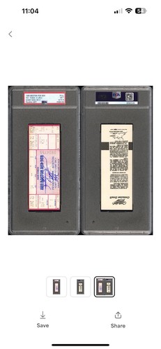 💥SIGNED SAMMY SOSA CAREER HOMERUN #1 FULL TICKET 🎟️ CUBS PSA 7 AUTO 9💥 - Picture 3 of 3