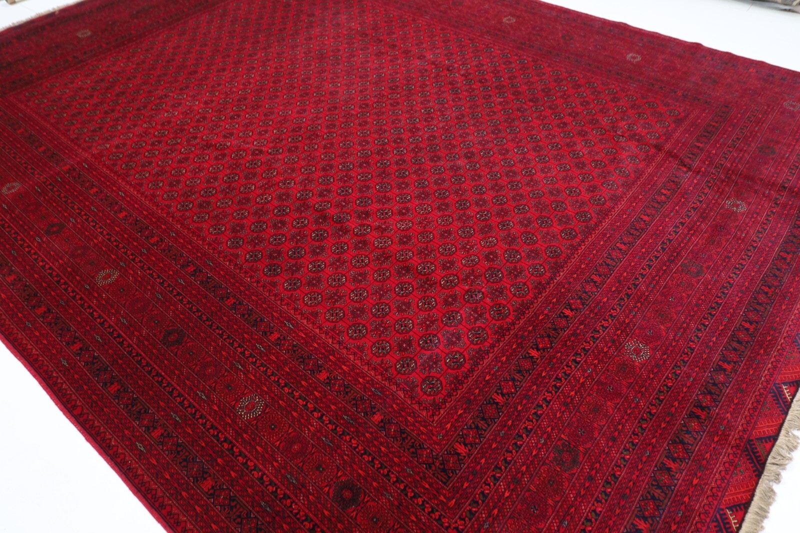 10 x 13 ft Tribal Bokhara Red Area Rug Afghan Hand Knotted Wool Living ...