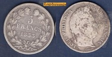 5 Francs 1833 T Nantes TB V - TL TR Louis Philippe Ier 1830 - 1848
