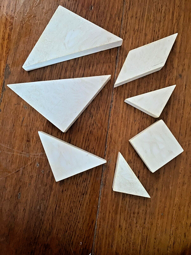 Vintage Mini-play Tangram Jumbo Complete Good Condition Rare - Picture 5 of 14