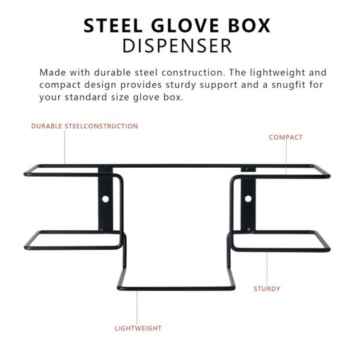 Soporte para guantes de metal para montaje en pared (paquete de 2), montaje en guantera para... - Imagen 2 de 7