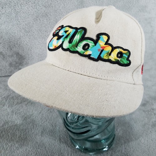 Gorra de béisbol ajustable Aloha Headwear para mujer beige floral deletrear hashtag - Imagen 1 de 9