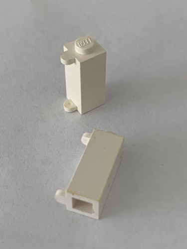 Lego Stck. 3581 (2 Stück) Stein, modifiziert 1 x 1 x 2 mit Verschlussscharnieren - Bild 6 von 6