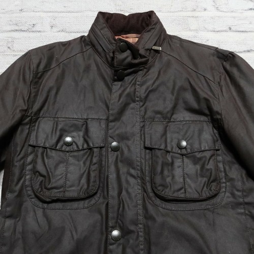 Barbour Waxed Cotton Field Jacket Size 