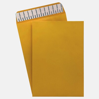 6'' x 9'' Catalog Envelopes, Sturdy 28lb. Kraft, Peel & Seal, 500/Box