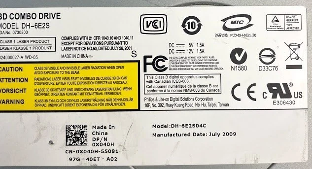 Dell DH-6E2S CD/DVD-ROM Drive - Image 4 of 4