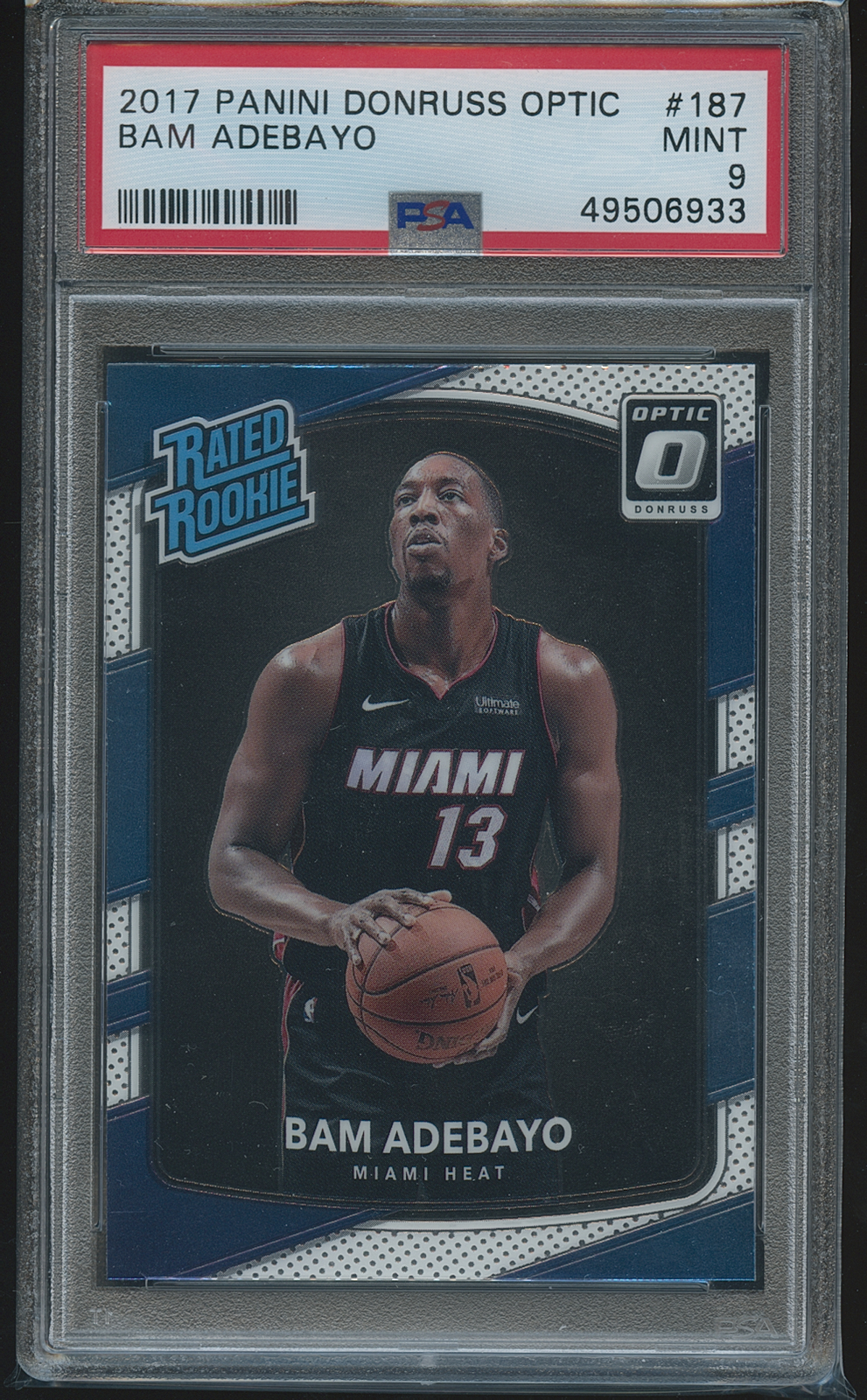 Bam Adebayo 2017-18 Panini Donruss Optic RC #187 PSA 9 MINT