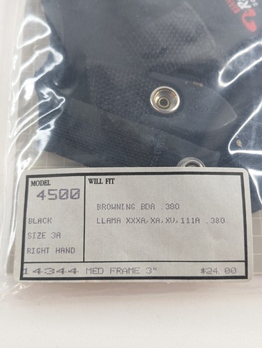 Bianchi Ranger Holster Size 3 - 4500 Pistol Right Hand fits Browning Beretta 380 - Picture 2 of 6