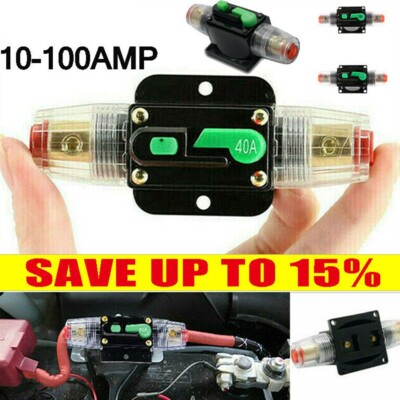 10A-100A AMP Leistungsschalter Sicherung Zurücksetzen 12V-48V DC Auto Boot Auto