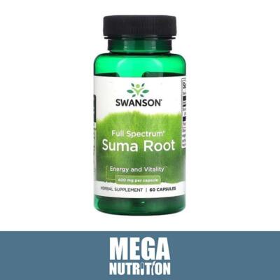Swanson Full Spectrum Suma Root Promotes Overall Vitality 400mg 60 Capsules