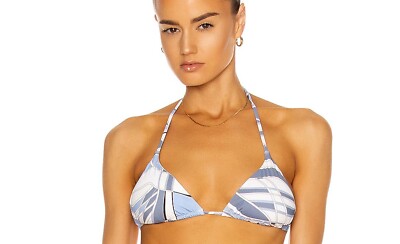 Cult Gaia Women's Estella Bikini Top Blue Wave Size Medium
