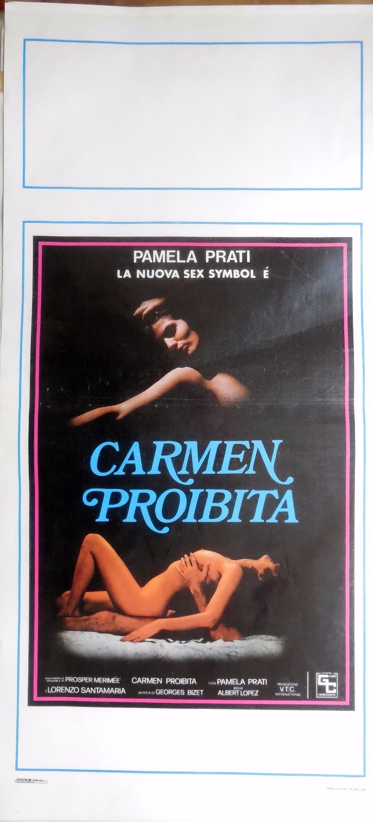 Locandina originale film Carmen proibita (1984)