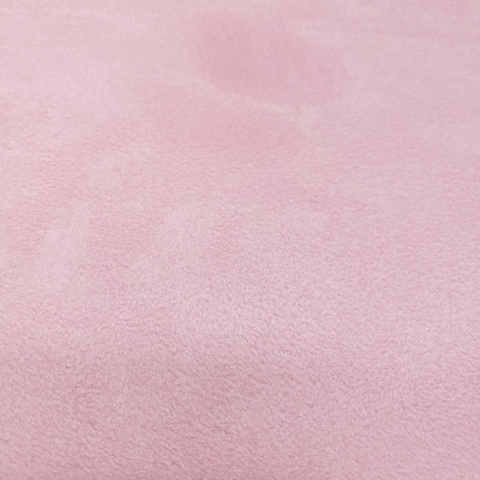 Light Baby Pink Ultrasoft Upholstery Suede Fabric 58"" By The Yard Polyester - Image 2 of 4
