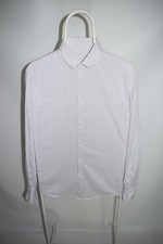 Versace Collection Trend White Dress Striped Shirt Long Sleeve Men's Size 15 1/2