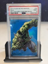 PSA 9 Card: 2015 Marvel Fleer Retro Precious Metal Gems #20 BLUE HULK /50
