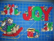 Christmas Fabric Iron-on Appliques - Busy Christmas Mice 3 Options
