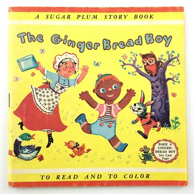 Vintage 1953 Ginger Bread Boy Childrens Book Color Toronto Canada Q393