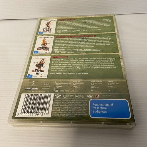Rambo Trilogy - 3 Disc Set (DVD, 2008) Action Adventure - Region 2 & 4 - Picture 5 of 9