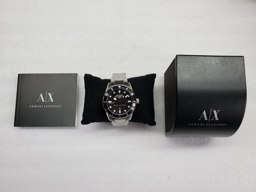 ARMANI EXCHANGE BLACK DIAL DATE STAINLESS STEEL MEN'S WATCH AX1709 NEW DISPLAY - Picture 8 of 8