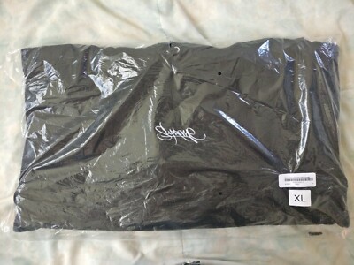 Supreme Tag Logo Hooded Sweatshirt Black XL SS19 100% Authentic