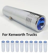 (Set/10) for Kenworth Blue Toggle Switch Extension 2-1/4" Long Chrome Metal