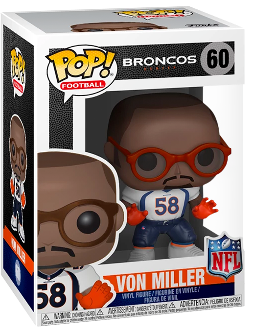 Funko Pop NFL Football Denver Broncos Von Miller Figure w