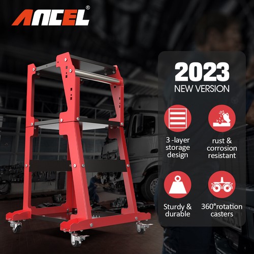 ANCEL Workshop Tool Cart on Wheels 3 Tier Rolling Tool Cart General Tool Car - Picture 7 of 9