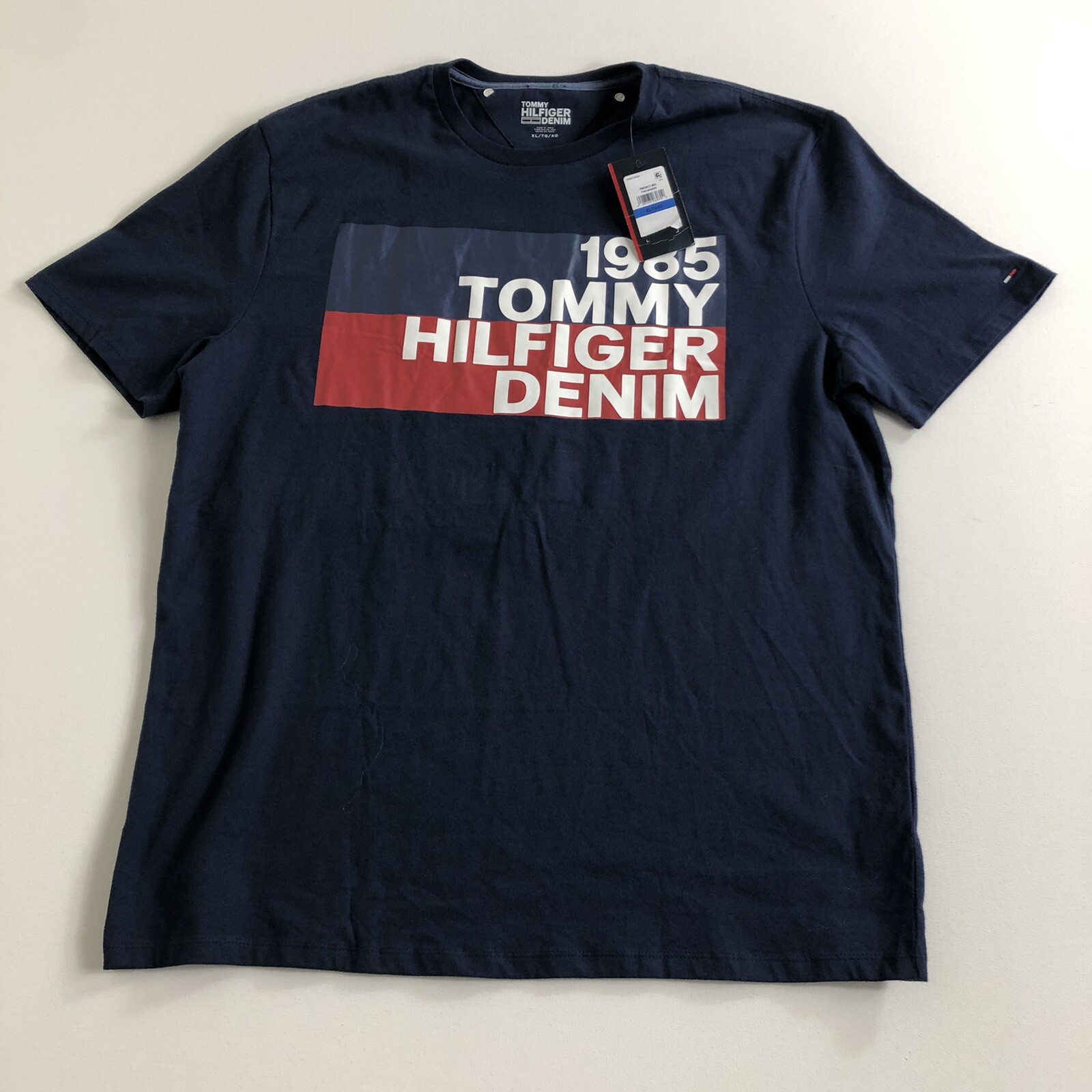 Tommy Hilfiger Mens Crew Neck Short Sleeve T-shirt Medium Skyway  