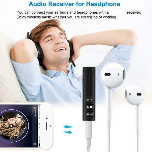 Car Bluetooth Receiver Handsfree Wireless AUX Music Stereo new W0J 3.5 ❁UK - Photo 4/12