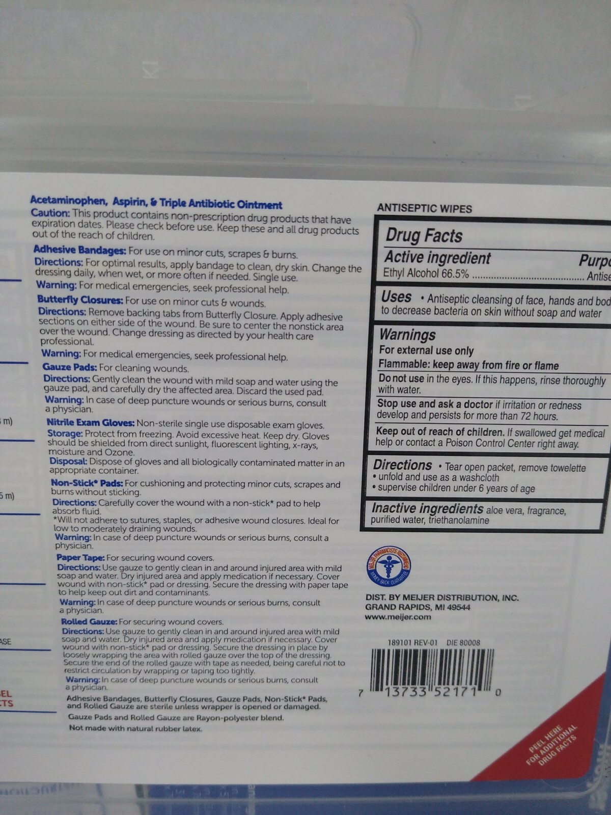 Meijer First Aid Kit Essentials Travel Size Contains 150 Items 1 Kit for sale online eBay