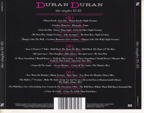 DURAN DURAN The Singles 81-85 3-DISC CD BOX SET 1981-1985 Greatest Hits Best Of - Picture 2 of 2