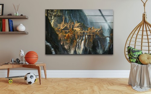 Arte de pared en vidrio Rivendel de El Señor de los Anillos - Imagen 5 de 9