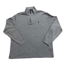 Polo Ralph Lauren Estate Rib Sweater Men  s XL Gray 1/4 Zip Pullover