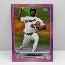 2022 Topps Chrome Baseball Josiah Gray Base RC #160 Pink Refractor