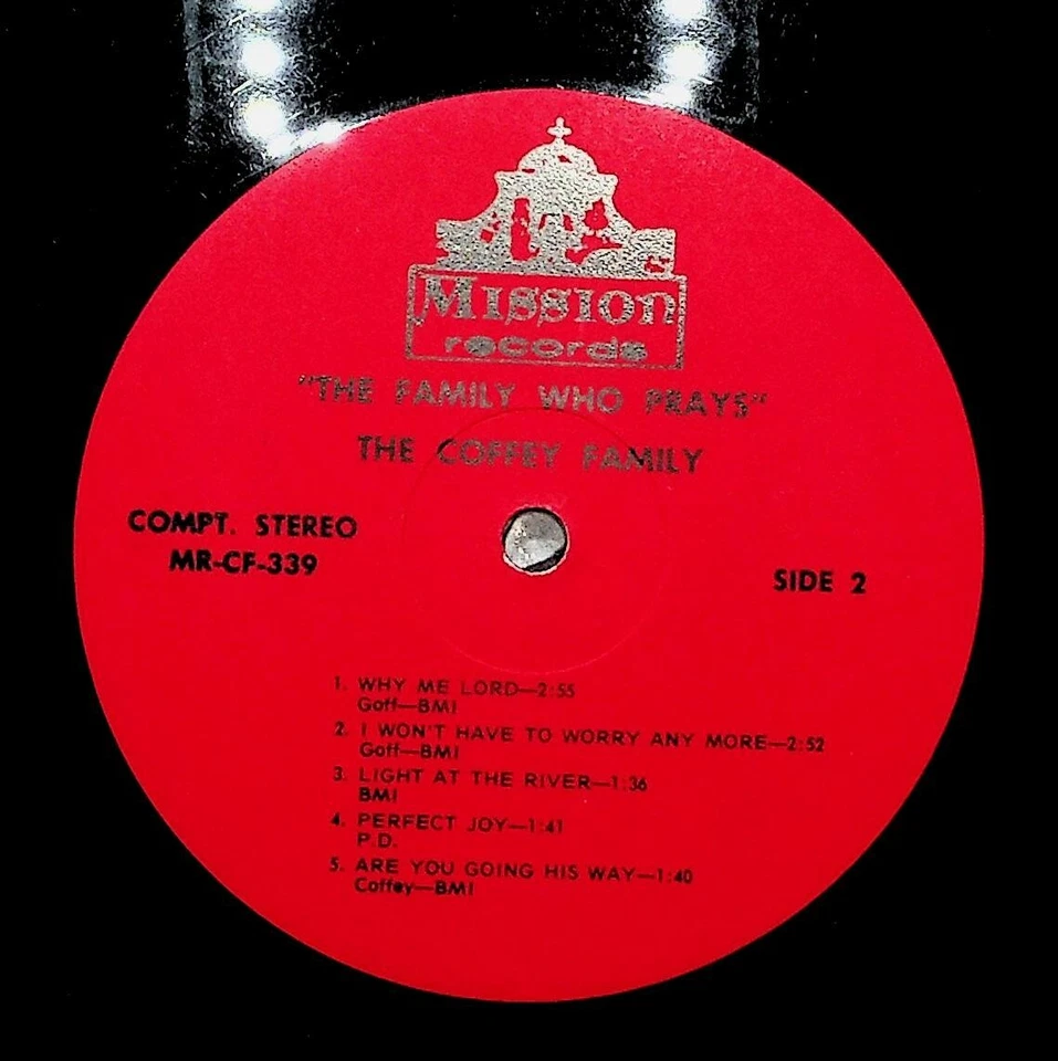 The Coffey Family The Family Who Prays LP Mission Records MR-CF-339 Foto 4 de 4