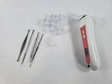 USED Blackhead Remover Vacuum, USB Interface Type Pore Vacuum + 6 Heads - Pink