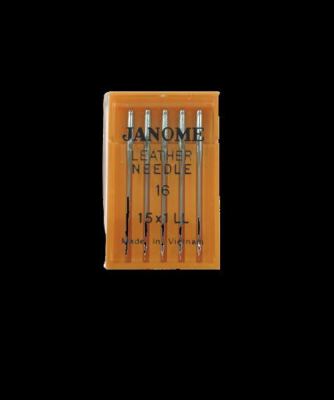 Genuine Janome Needle ''Leather'' Size: #16/100 5/Pack