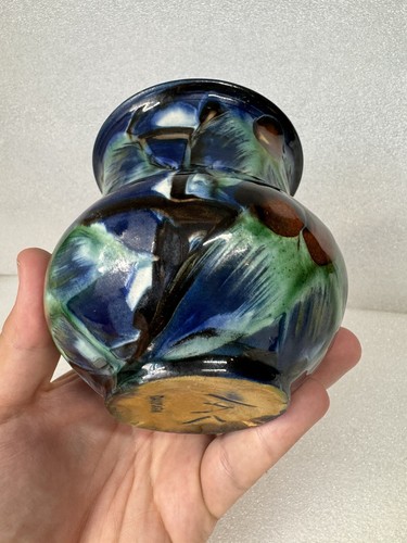 Herman Kahler Danish Art Deco Studio Pottery Vintage Berry Vase 1920-1940 - Picture 10 of 22