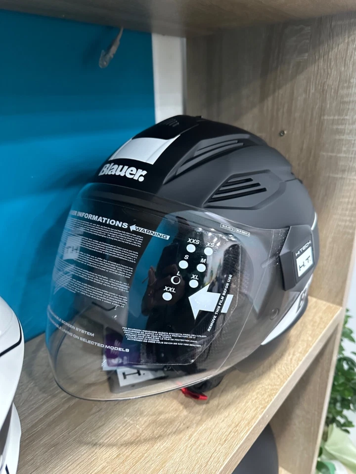 CASCO BLAUER JET VISIERA LUNGA MOTO SCOOTER - Immagine 4 di 4