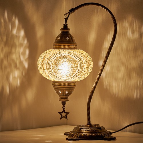Turkish Moroccan Mosaic Bohemian Colorful Table Bedside Lamp Light Lampshade - Picture 91 of 95
