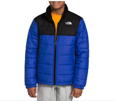 The North Face Boys Reversible Mount Chimborazo Jacket Full Zip Blue Black XL