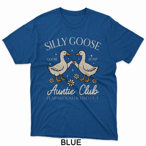 Auntie Aunt Silly Goose Mother’s Day Silly Goose Auntie Club T-Shirt - Picture 6 of 6
