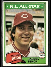 1981 Topps #600 Johnny Bench Reds Condition Issues 3303I