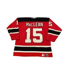 Vintage 90s Starter New Jersey Devils John MacLean #15 NHL Hockey Jersey Size XL