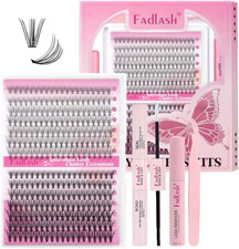 Kit Di Extension Ciglia a Ciuffetti 10D E 20D, 280Pcs Ciglia Cluster Individuali