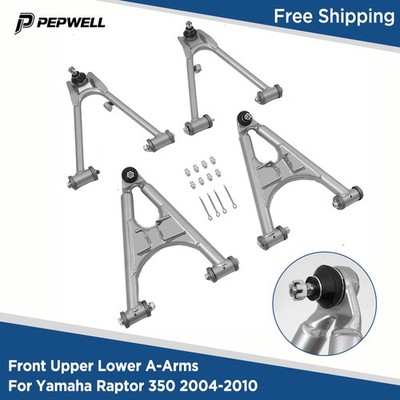 Front Upper Lower Control A-Arms 4PCS Set for 2004-10 Yamaha Raptor 350 YFM350
