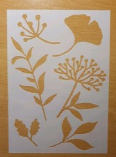 Schablone Blätter 1 Ornament Wandtattoo Vintage Malerei Deko Stencils A5 CRAFT