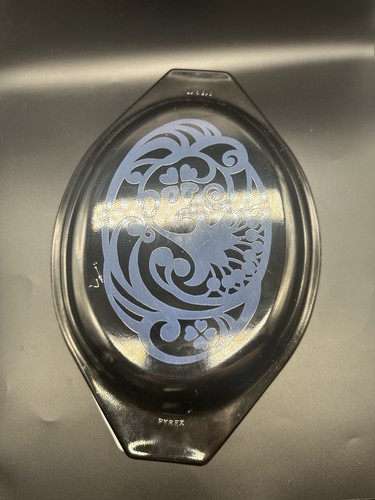 Vtg. 1970 Pyrex Midnight Bloom 043 1-1/2qt Casserole Dish Promo Item Read - Picture 6 of 16